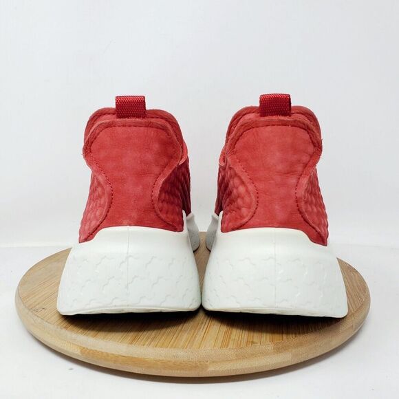 ECCO Therap Shoes Womens 38 Red Nubuck Honeycomb Chunky Platform Sneakers - Picture 8 of 13